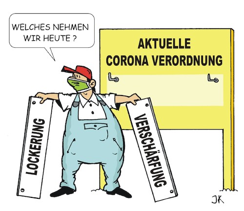 Cartoon: Was denn nun? (medium) by JotKa tagged corona,coronakrise,verordnungen,konferenzen,ministerpräsidenten,bundeskanzlerin,länder,lockerungen,verschärfung,lockdown,light,weihnachten,silvester,corona,coronakrise,verordnungen,konferenzen,ministerpräsidenten,bundeskanzlerin,länder,lockerungen,verschärfung,lockdown,light,weihnachten,silvester