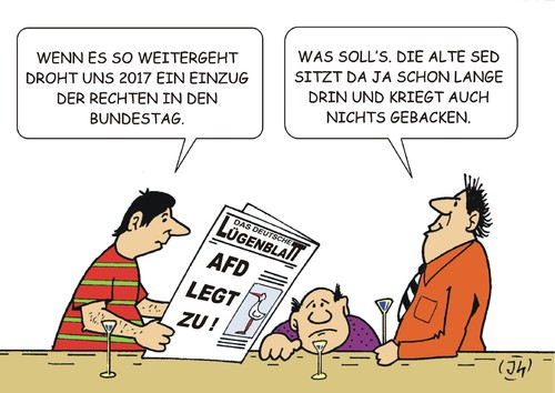 Cartoon: Was solls (medium) by JotKa tagged landtagswahlen,bundestagswahlen,2017,parteien,politiker,wähler,wählerstimmen,umfragen,umfragewerte,flüchtlingskrise,flüchtlinge,asyl,asylgesetz,unruhe,ängste,bevölkerung,sed,afd,bundestag,merkel,wahlergebnisse,wählerverlust,machtverlust,sachsen,anhalt,baden,würtemberg,rheinland,pfalz,obergrenze,reduzierung,stimmung,linke,rechte,cdu,spd,csu,fdp,bundesregierung,handlungsfähig,handlungsunfähig,koalition,koalitionsstreit,brandbriefe,asyldebatte,kontingente,eu,europäische,lösung,grüne,abschiebung,grenzkontrollen,grenzschließung,flüchtlingsgipfel,landtagswahlen,bundestagswahlen,2017,parteien,politiker,wähler,wählerstimmen,umfragen,umfragewerte,flüchtlingskrise,flüchtlinge,asyl,asylgesetz,unruhe,ängste,bevölkerung,sed,afd,bundestag,merkel,wahlergebnisse,wählerverlust,machtverlust,sachsen,anhalt,baden,würtemberg,rheinland,pfalz,obergrenze,reduzierung,stimmung,linke,rechte,cdu,spd,csu,fdp,bundesregierung,handlungsfähig,handlungsunfähig,koalition,koalitionsstreit,brandbriefe,asyldebatte,kontingente,eu,europäische,lösung,grüne,abschiebung,grenzkontrollen,grenzschließung,flüchtlingsgipfel