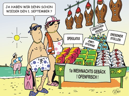 Cartoon: Weihnachtsgeschäft (medium) by JotKa tagged weihnachtsgeschäft,verkauf,verkaufsstart,weihnachtsgebäck,dresdener,stollen,zimtsterne,lebkuchen,herzen,sommer,herbst,winter,urlaub,baden,hitze,geld,umsatz,gewinne,traditionen,kultur,christliches,fest,weihnachtsgeschäft,verkauf,verkaufsstart,weihnachtsgebäck,dresdener,stollen,zimtsterne,lebkuchen,herzen,sommer,herbst,winter,urlaub,baden,hitze,geld,umsatz,gewinne,traditionen,kultur,christliches,fest