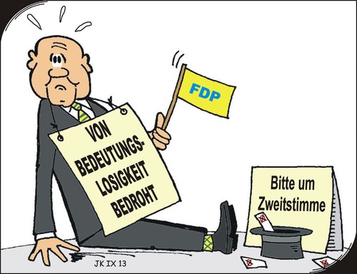 Cartoon: Zweitstimmensuche (medium) by JotKa tagged koalitionen,zweitstimmen,wahlprogramme,wähler,politiker,bayernwahl,bundestagswahl,fdp