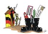 Cartoon: Anti IS Einsatz (small) by JotKa tagged is,isis,syrien,syrienkrieg,bundeswehr,marschbefehl,bundestag,parteien,flüchtlinge,flüchtlingskrise,paris,terror,krieg,tornados,luftwaffe,merkel,nikolaus