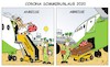 Cartoon: Coronaurlaub 2020 (small) by JotKa tagged corona coronavirus coronakrise reisen urlaub sonne strand meer freizeit tourismus ängste seuchen krankheiten reisdebüro leben tod flugzeug flugreisen sommer 2020