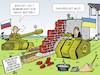 Cartoon: Mauerbau (small) by JotKa tagged ukraine kiew russland mauer grenze grenzbefestigungen feinde verfeindet konflikt putin jazenjuk finanzen geld europäischer wall