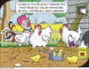 Cartoon: Praktikum (small) by JotKa tagged hühner,hühnerhof,hähnchen,brathänchen,küken,hahn,henne,ei,eier,hühnerleiter,grillhähnchen,hühnersuppe,lebensmittel,chemikalien,chlor,chlorhähnchen,rapsfeld,freihandel,freihandelszone,freihandelsabkommen,warenaustausch,topf,bio,amerika,eu,europa
