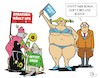 Cartoon: Sex sells -  Wahlkampf 2017 (small) by JotKa tagged wahlkampf bundestagswahlen 2017 umfragen umfragewerte parteien politiker bundestag parlament afd spd grüne bikini burka wähler wählerstimmen trend