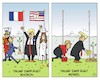 Cartoon: Trump empfängt (small) by JotKa tagged president donald trump macron merkel washington paris berlin empfänge staatsempfang arbeitstreffen