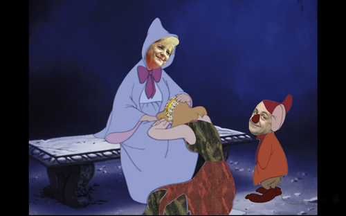 Cartoon: Fairy godmother (medium) by azamponi tagged italy,sarkozy,merkel