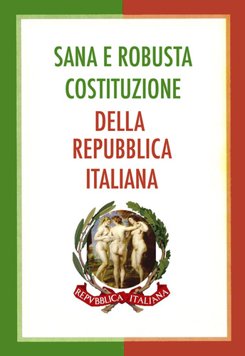 Cartoon: La Costituzione Italiana (medium) by azamponi tagged italy,politics,satira