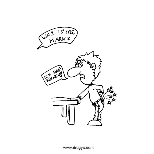Cartoon: Rückenmark (medium) by Drugys tagged rückenmark,wortspiel