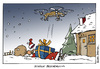 Cartoon: Schöne Bescherung (small) by Micha Strahl tagged micha strahl xmas weihnachten weihnachtsmann weihnachtspaket bescherung paketsendung paketdienst heli