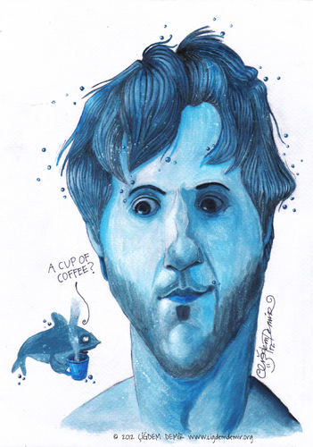Cartoon: Alex in Blue (medium) by CIGDEM DEMIR tagged alex,guma,bondia,caricature