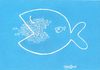 Cartoon: The Unlucky Fish (small) by CIGDEM DEMIR tagged unlucky fish cigdem demir blue sea leak cartoon caricature