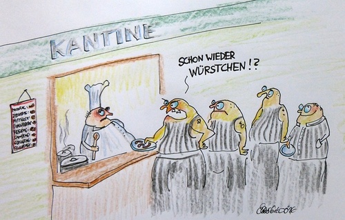 Cartoon: Knastkantine (medium) by Eggs Gildo tagged uli,hoeneß,wurst,würstchen,knast