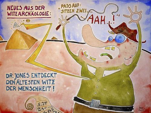 Cartoon: Neues aus der Witzarchäologie (medium) by Eggs Gildo tagged jones,indiana,archäologie,witz