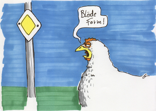 Cartoon: Formfehler (medium) by bertgronewold tagged huhn,form