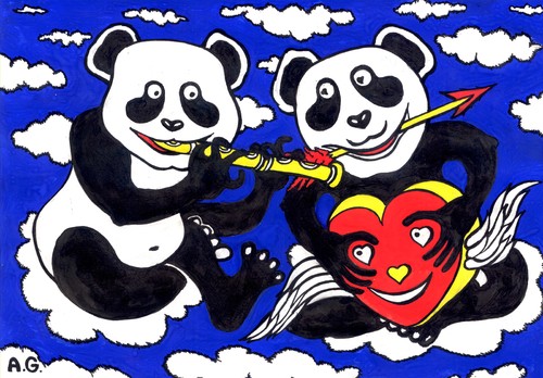 Cartoon: Panda (medium) by ARSEN GEVORGYAN tagged arsen,gevorgyan