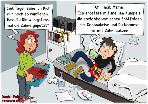 Cartoon: Chill mal (medium) by karicartoons tagged chillen,jugend,jugendlicher,pubertät,chat,coronakrise,bett,liegen,smartphone,kommunikation,erziehung,mutter,und,sohn,soziale,medien,zuhause,bleiben,spätfolgen,familie,ausrede,chillen,jugend,jugendlicher,pubertät,chat,coronakrise,bett,liegen,smartphone,kommunikation,erziehung,mutter,und,sohn,soziale,medien,zuhause,bleiben,spätfolgen,familie,ausrede