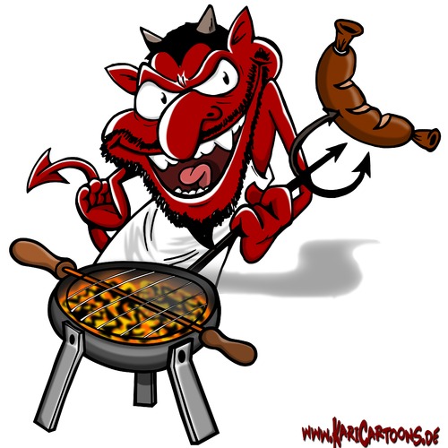 Cartoon: Grillteufel (medium) by karicartoons tagged wurst,teufelchen,teufel,sommer,holzkohle,grillteufel,grillparty,grillen,grill,glut,glühen,fleisch,bratwurst
