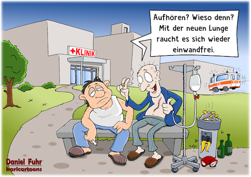 Cartoon: Neue Lunge (medium) by karicartoons tagged aufhören,cartoon,chance,funny,gesundheit,gewohnheit,humor,klinik,krank,krankenhaus,krebs,lunge,lungenkrebs,mensch,mit,dem,rauchen,op,organe,organhandel,organspender,organtransplantation,organverpflanzung,patient,raucher,süchtig,sucht,veränderung,zigaretten,aufhören,cartoon,chance,funny,gesundheit,gewohnheit,humor,klinik,krank,krankenhaus,krebs,lunge,lungenkrebs,mensch,mit,dem,rauchen,op,organe,organhandel,organspender,organtransplantation,organverpflanzung,patient,raucher,süchtig,sucht,veränderung,zigaretten