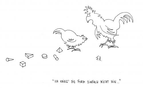 Cartoon: Eierproblem (medium) by Frank Hoffmann tagged formproblem,