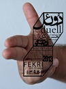Cartoon: Duell - Poster (small) by Babak Mo tagged poster,babak,mohammadi,typography,irani,graphic,design,duell