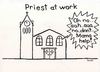 Cartoon: Priest at work (small) by Marcello tagged priest church