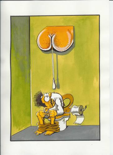 Cartoon: Hemorrhoids (medium) by Dluho tagged hemorrhoids