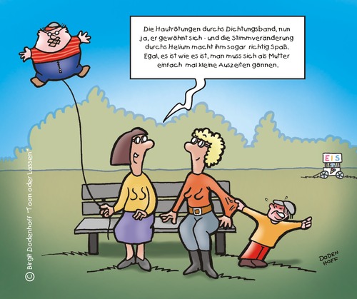 Cartoon: Blasebalg (medium) by Dodenhoff Cartoons tagged kinder,helium,dichtungsband,mutter