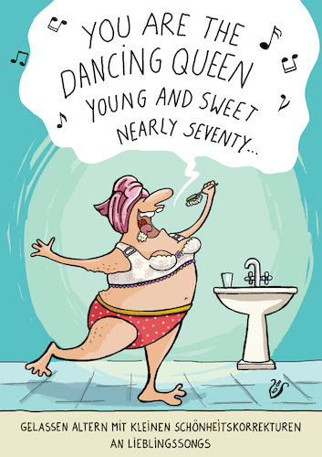 Cartoon: Dancing queen (medium) by Dodenhoff Cartoons tagged alter,schönheit,altern,schönheitskorrekturen,lebenslust,tanzen,frau,zähneputzen,unterwäsche,bügelbh,frauenpower,selbstliebe,schönheitsideal,körperpflege,badezimmer,wellness,morgenritual,abba,lieblingslieder,alter,schönheit,altern,schönheitskorrekturen,lebenslust,tanzen,frau,zähneputzen,unterwäsche,bügelbh,frauenpower,selbstliebe,schönheitsideal,körperpflege,badezimmer,wellness,morgenritual,abba,lieblingslieder