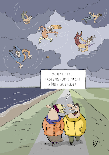 Cartoon: Fastengruppe (medium) by Dodenhoff Cartoons tagged fastenzeit,fastengruppe,mann,frau,beziehung,ostern,christentum,nordsee,deichwandern,norddeutschland,wind,wetter,schietwetter,spaziergang,abnehmen,achtsamkeit,ernährung,fastenzeit,fastengruppe,mann,frau,beziehung,ostern,christentum,nordsee,deichwandern,norddeutschland,wind,wetter,schietwetter,spaziergang,abnehmen,achtsamkeit,ernährung