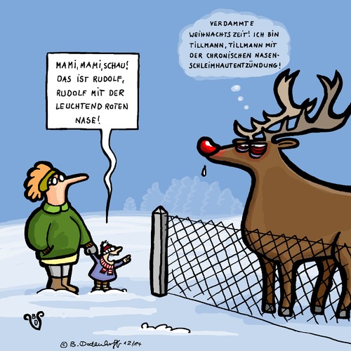 Cartoon: Schnupfen (medium) by Dodenhoff Cartoons tagged nasenschleimhautentzündung,erkältung,rudolf,rednose,kinder,weihnachten,dodenhoff,cartoons,mutter,zaun,geweih,rentiere,missverständniss,tierpark,landschaftspark,spaziergang,winter,schnee,nasenschleimhautentzündung,erkältung,rudolf,rednose,kinder,weihnachten,dodenhoff,cartoons,mutter,zaun,geweih,rentiere,missverständniss,tierpark,landschaftspark,spaziergang,winter,schnee,krankheit,schnupfen,nase