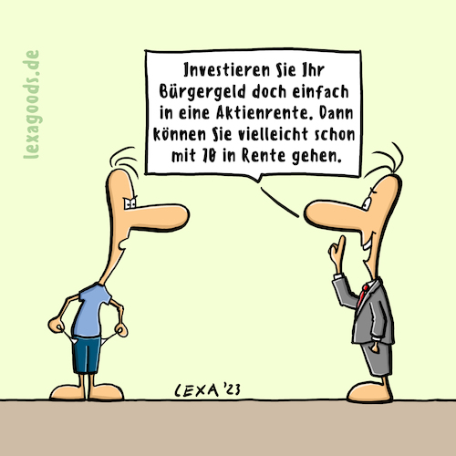 Cartoon: lexatoon Aktienrente (medium) by lexatoons tagged lexatoon,aktienrente,bürgergeld,blackrock,friedrich,merz,rente,lexatoon,aktienrente,bürgergeld,blackrock,friedrich,merz,rente