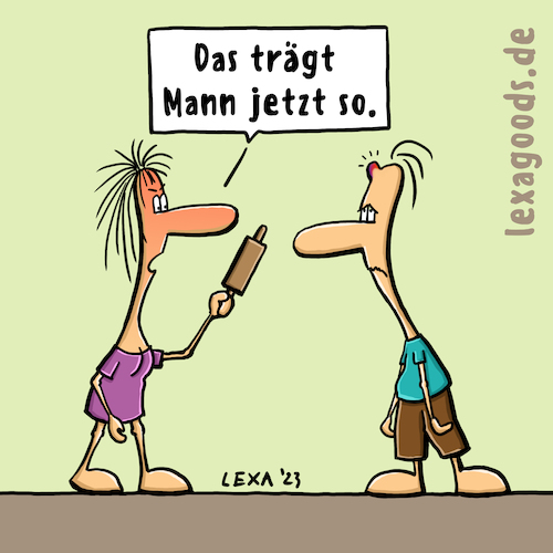 Cartoon: lexatoon Das trägt man jetzt so (medium) by lexatoons tagged lexatoon,das,trägt,man,jetzt,so,ehe,mann,frau,streit,fashion,beule,schlag,nudelholz,lexatoon,das,trägt,man,jetzt,so,ehe,mann,frau,streit,fashion,beule,schlag,nudelholz