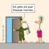 Cartoon: lexatoon Freunde tref (small) by lexatoons tagged lexatoon,jäger,geht,freunde,treffen,schießen,jagd