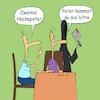 Cartoon: lexatoon hackepeter (small) by lexatoons tagged lexatoon,hackepeter,tod,essen,bestellung,restaurant,gast
