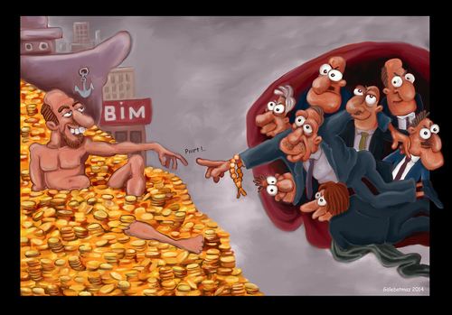 Cartoon: Tayyip Usta (medium) by Gölebatmaz tagged tayyip,recep,yolsuzluk,rusvet,ihale,fesat,bilal,oglan,dolar