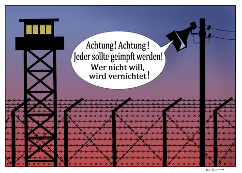 Cartoon: Achtung! (medium) by kurtu tagged achtung,achtung