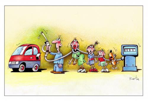 Cartoon: benzin (medium) by kurtu tagged no,,öl,benzin,teuer,preise,zapfsäule,ökonomie,katastrophe,tankstelle,auto,familie,erwürgen,unbezahlbar,wohlstand,bequemlichkeit,umdenken