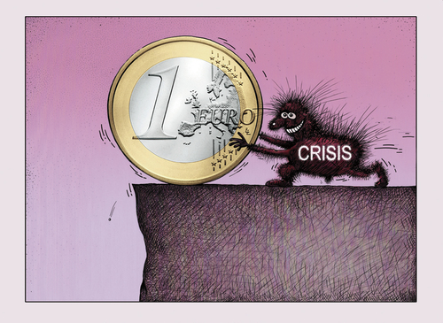 Cartoon: crisis (medium) by kurtu tagged yes