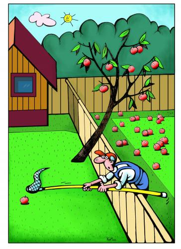 Cartoon: Nachbarn (medium) by kurtu tagged nachbarn,nachbarschaft,nachbar,gartenzaun,territorium,grenze,besitz,feindschaft,kürbis,garten,gartenarbeit,wohnen,freizeit,apfelbaum,äpfel,obst,frucht,gier,klauen,diebstahl