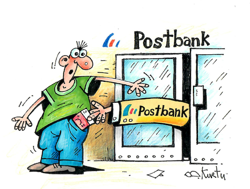 Cartoon: Postbank (medium) by kurtu tagged postbank,postbank