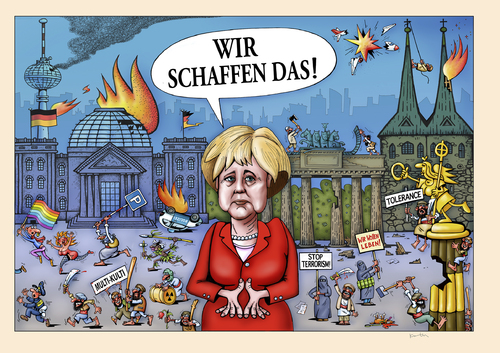 Cartoon: WIR SCHAFFEN DAS!! (medium) by kurtu tagged große,probleme,große,probleme