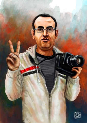 Cartoon: El Hussien (medium) by Amal Samir tagged egypt,revolution,young,man