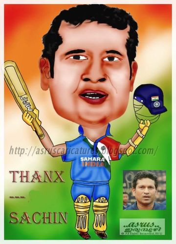Cartoon: Sachin Tendulker (medium) by asrus tagged sachin