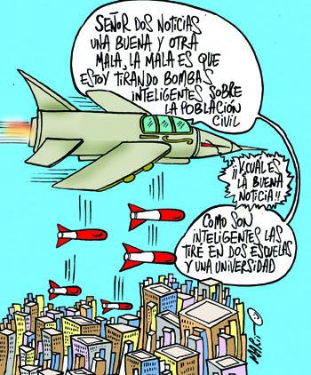 Cartoon: CRUDA REALIDAD (medium) by Mario Almaraz tagged avion,guerra