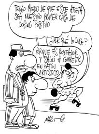 Cartoon: JUEGOS OLIMPICOS (medium) by Mario Almaraz tagged entrenadores,atleta