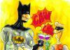 Batman y Robin brindando