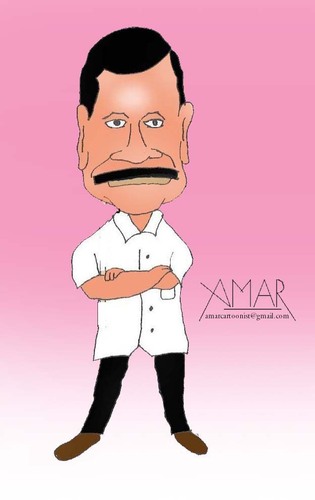 Cartoon: Arvind Kejriwal (medium) by Amar cartoonist tagged arvind,kejriwal,caricature