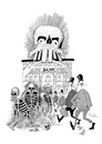 Cartoon: Tributo a Jose Guadalupe Posada (small) by paraistvan tagged jose,guadalupe,posada,bank,skeleton,robbering