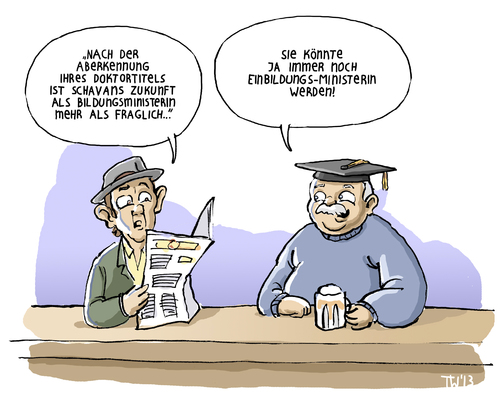 Cartoon: Plan B für Schavan (medium) by Tobias Wieland tagged annette,schavan,doktor,doktortitel,plagiat,aberkennung,universität,düsseldorf,bildung,bildungsministerin,cdu,ministerin,rücktritt,doktorarbeit,guttenberg,annette,schavan,doktor,doktortitel,plagiat,aberkennung,universität,düsseldorf,bildung,bildungsministerin,cdu,ministerin,rücktritt,doktorarbeit,guttenberg